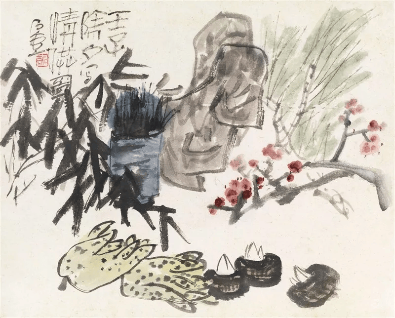 简洁孤独，陈子庄高清花鸟赏析 名人名家 第9张