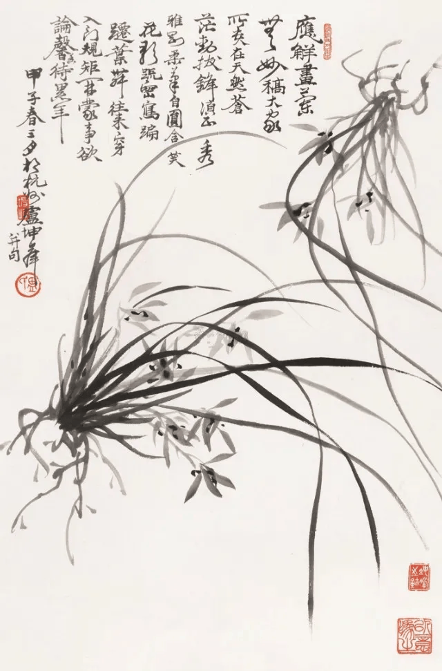 卢坤峰画兰 名人名家 第4张