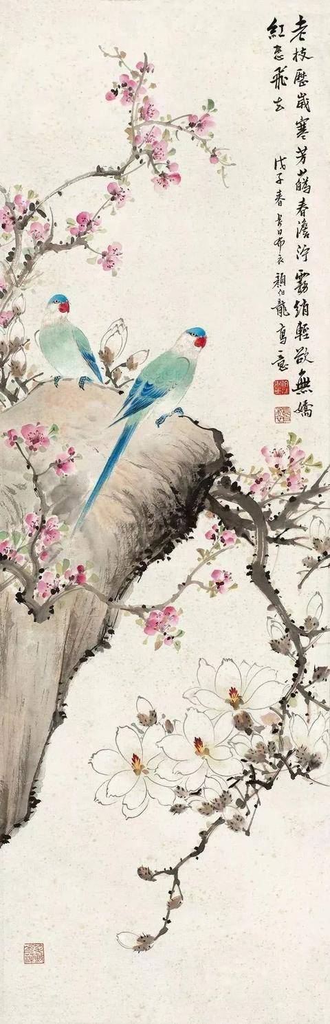 颜伯龙花鸟画艺术：工写交融下的自然之美与情感共鸣 名人名家 第43张