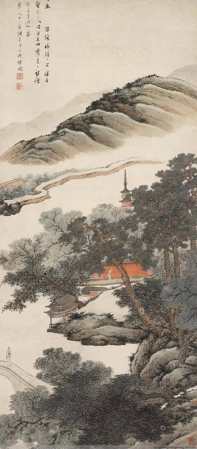 清代张崟山水画作品 名人名家 第7张