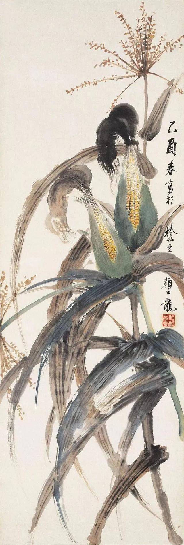 颜伯龙花鸟画艺术：工写交融下的自然之美与情感共鸣 名人名家 第88张