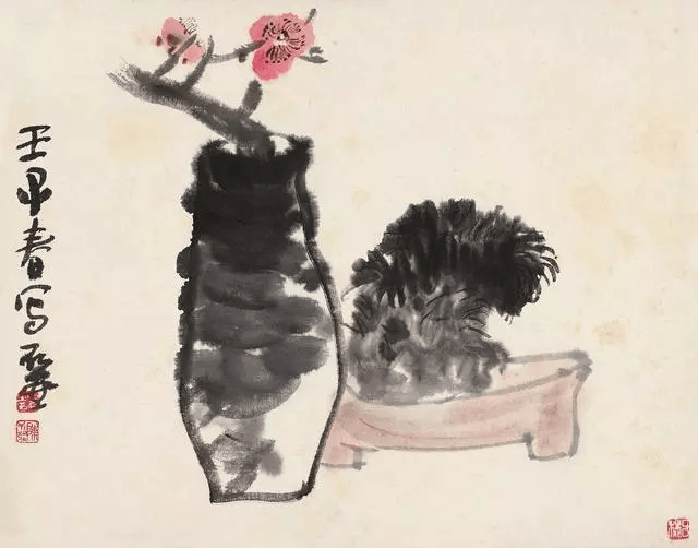 简洁孤独，陈子庄高清花鸟赏析 名人名家 第27张