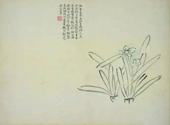 陈撰:寥寥几笔的花卉，格调超逸 名人名家 第13张