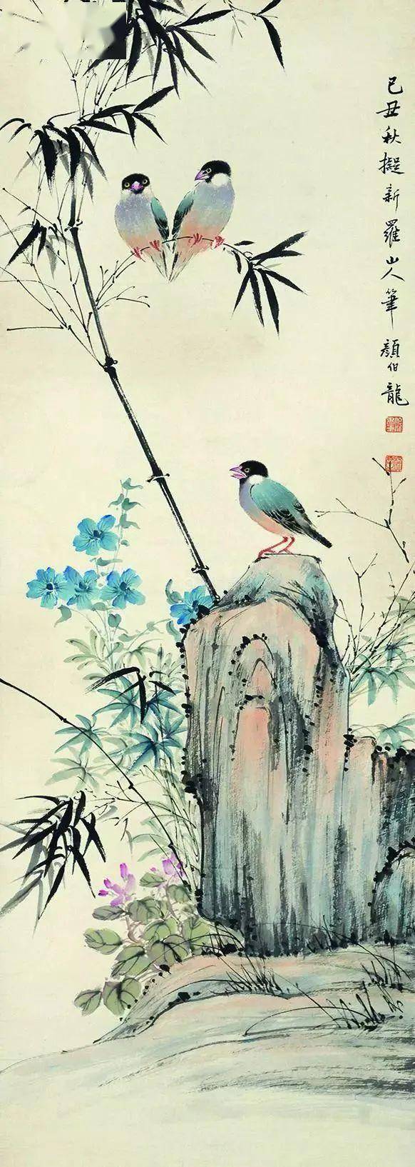 颜伯龙花鸟画艺术：工写交融下的自然之美与情感共鸣 名人名家 第98张