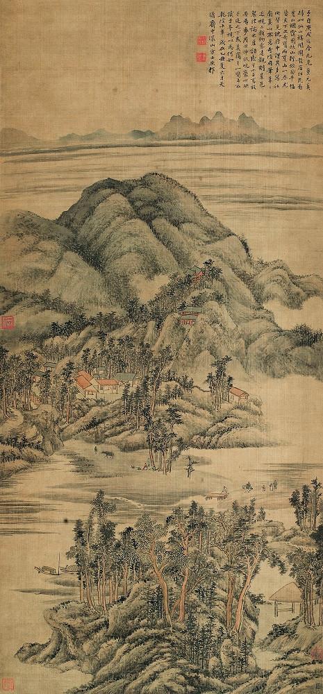 笔情茂密、气势跌宕︱清代方士庶山水画作品 名人名家 第4张