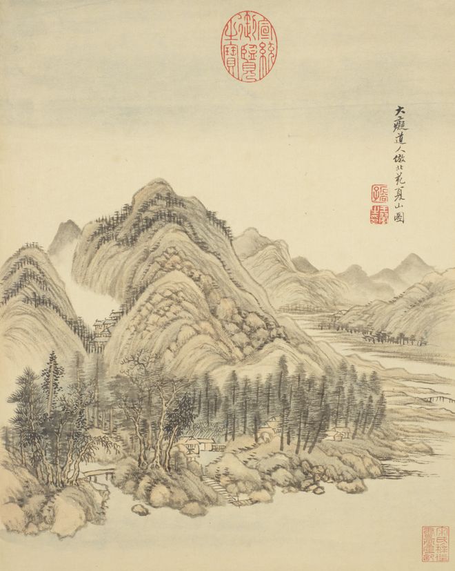 王翚晚年仿古山水册，笔底时有新意 名人名家 第3张