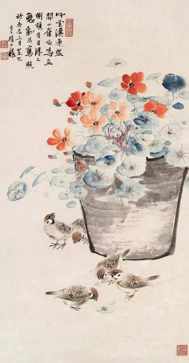 颜伯龙花鸟画艺术：工写交融下的自然之美与情感共鸣 名人名家 第39张