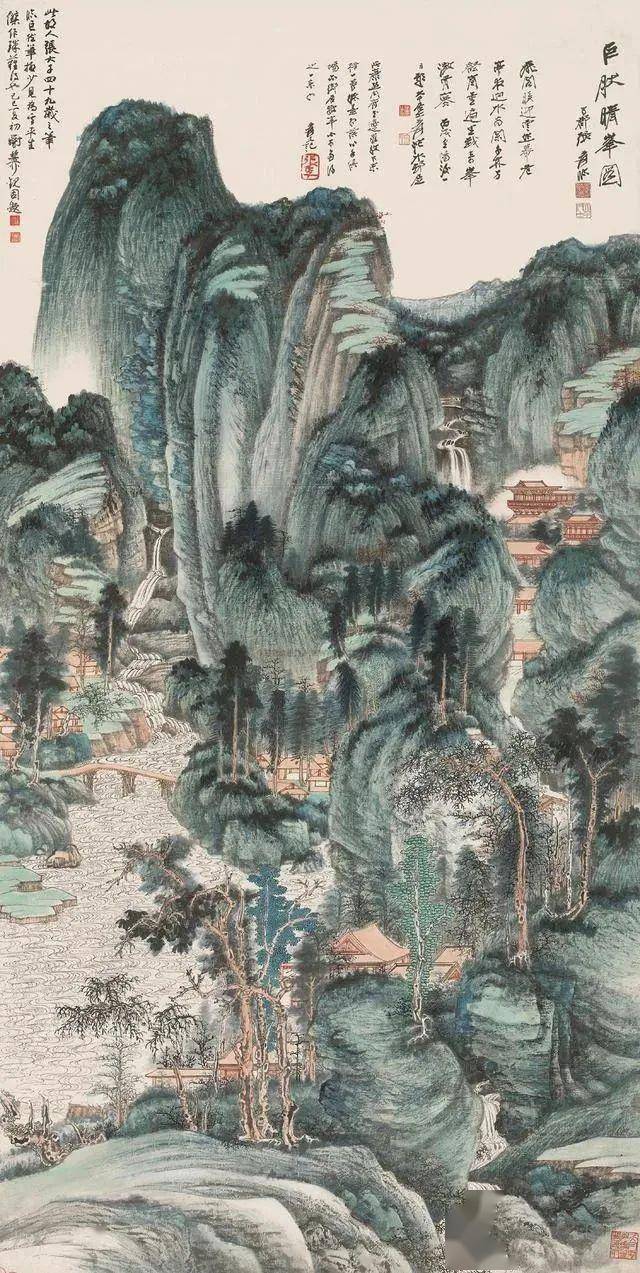 张大千笔下的四类山水，绘尽人间仙境！ 名人名家 第20张