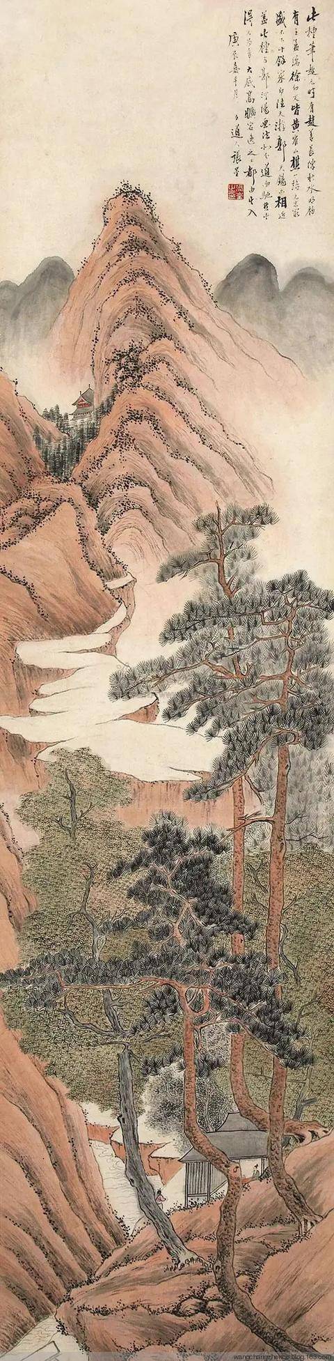 清代张崟山水画作品 名人名家 第4张