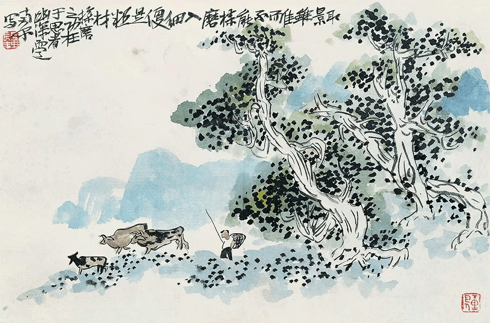简洁孤独，陈子庄高清花鸟赏析 名人名家 第8张