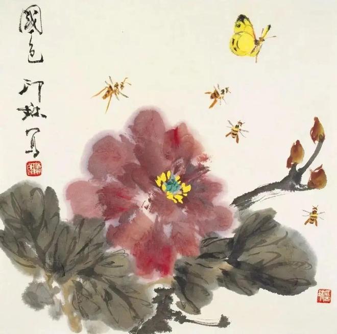 萧朗写意富贵牡丹，清新明快！ 名人名家 第22张