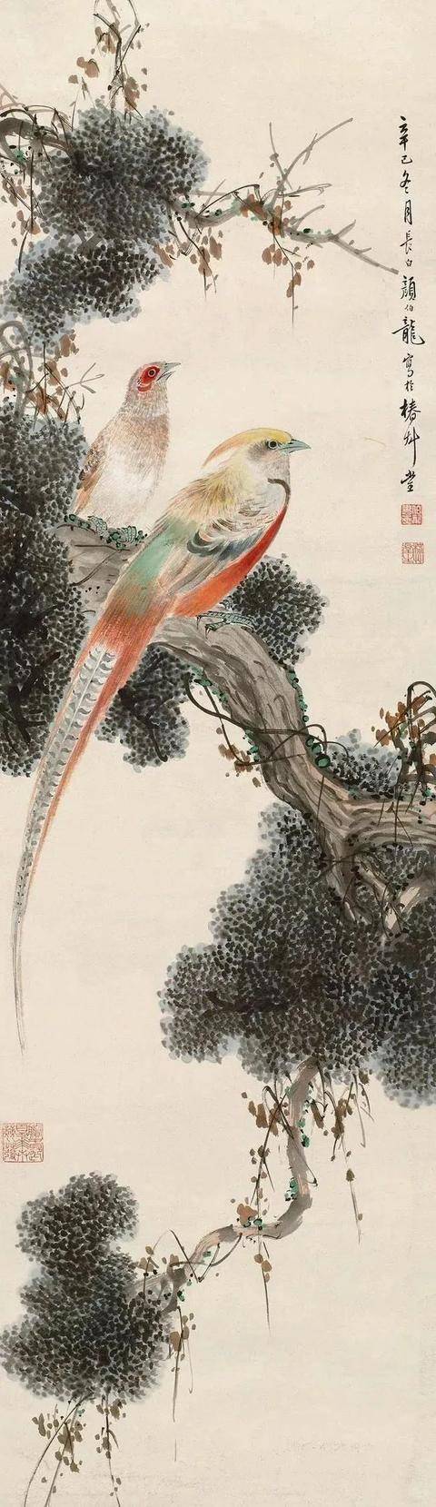 颜伯龙花鸟画艺术：工写交融下的自然之美与情感共鸣 名人名家 第4张