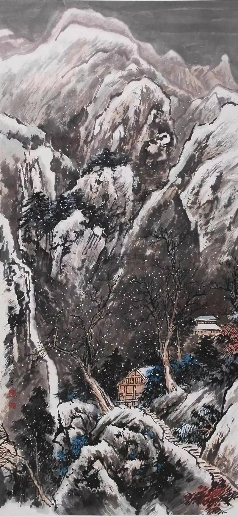 清新雅致,意境幽远的吴镜汀先生山水画作品 名人名家 第16张