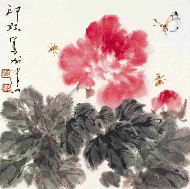 萧朗写意富贵牡丹，清新明快！ 名人名家 第21张