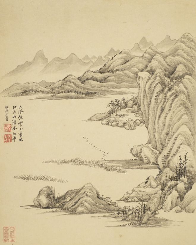 王翚晚年仿古山水册，笔底时有新意 名人名家 第15张