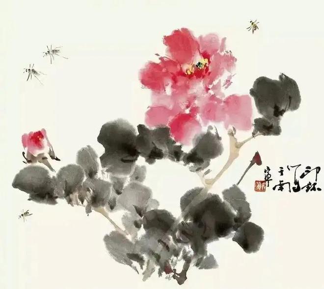 萧朗写意富贵牡丹，清新明快！ 名人名家 第45张