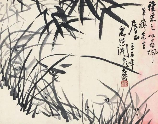 潘天寿写兰，形简意远 名人名家 第10张