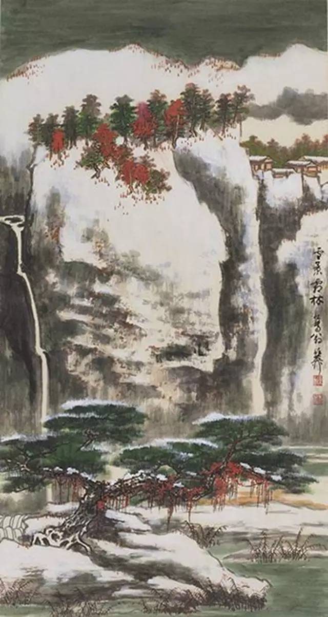 张大千、刘海粟、谢稚柳、宋文治的泼彩画 名人名家 第20张