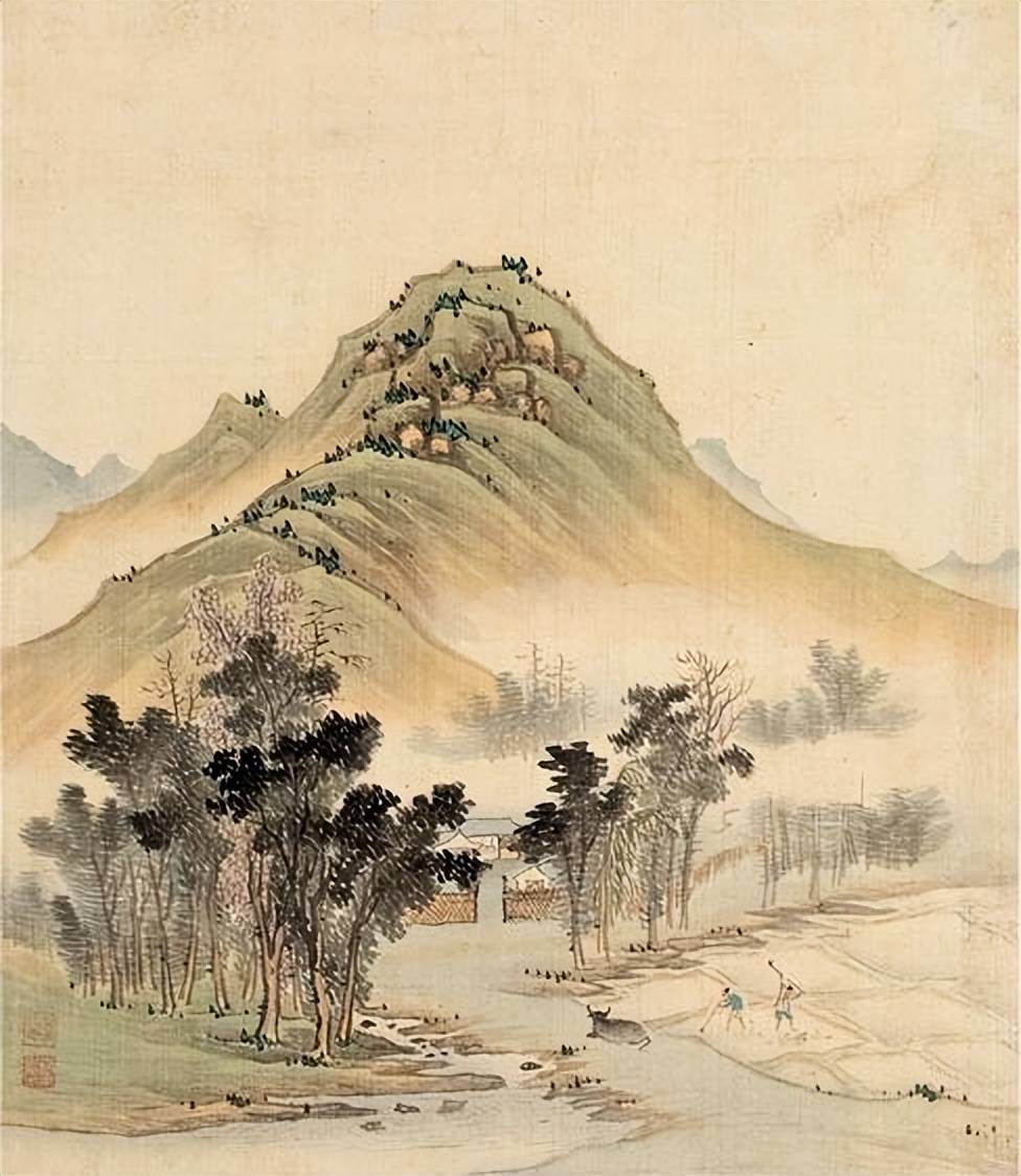 清代画家章堃《山水册》︱简约细腻，淡雅别致的画作 名人名家 第9张