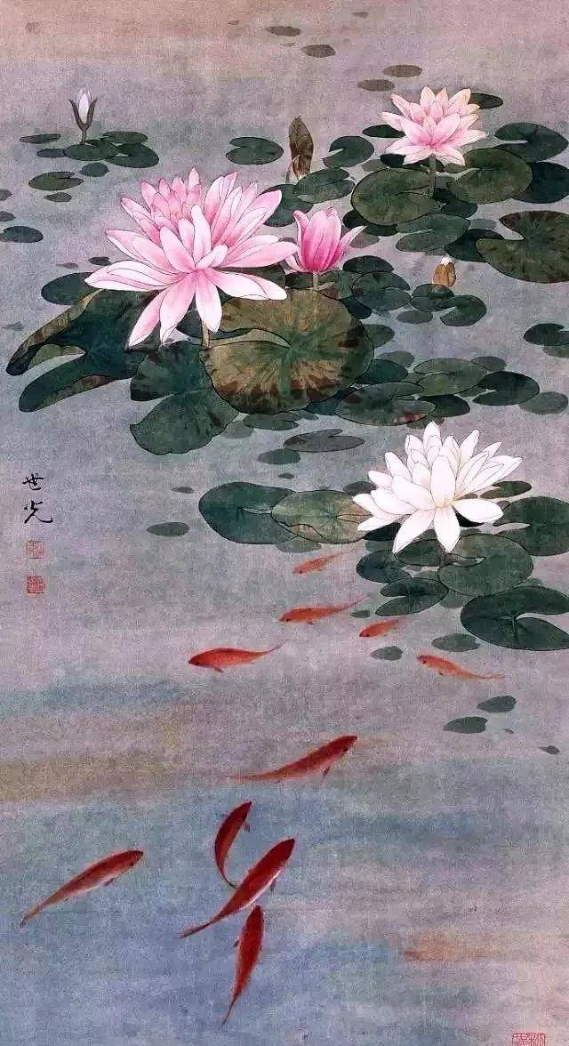 花鸟大师田世光画荷，太漂亮啦！ 名人名家 第6张