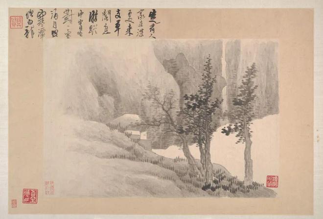 龚贤：山水十七开 名人名家 第3张