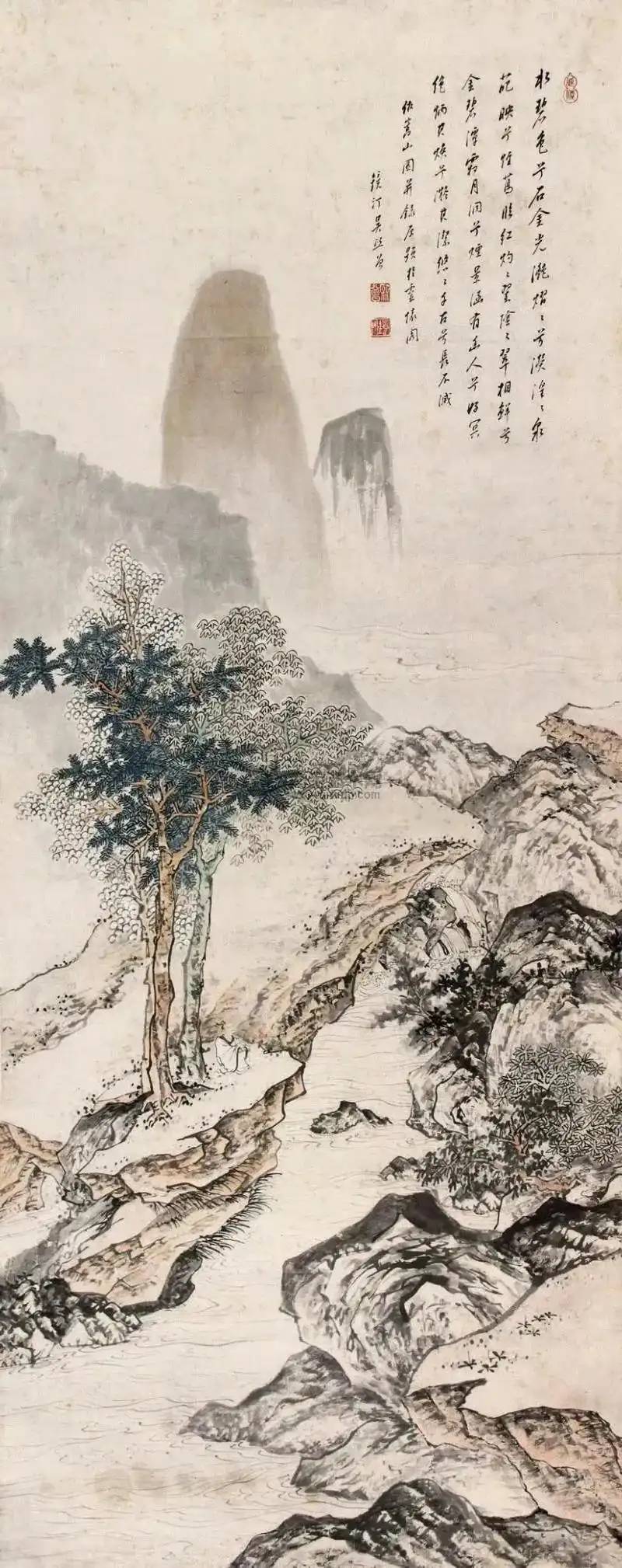 清新雅致,意境幽远的吴镜汀先生山水画作品 名人名家 第17张