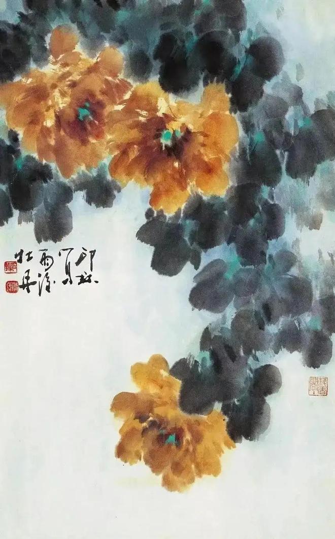 萧朗写意富贵牡丹，清新明快！ 名人名家 第40张