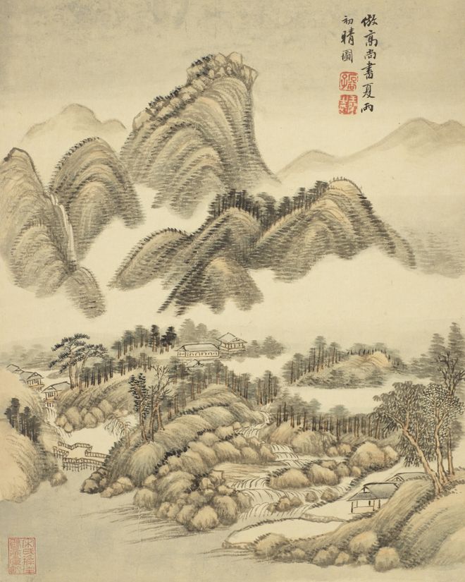 王翚晚年仿古山水册，笔底时有新意 名人名家 第14张