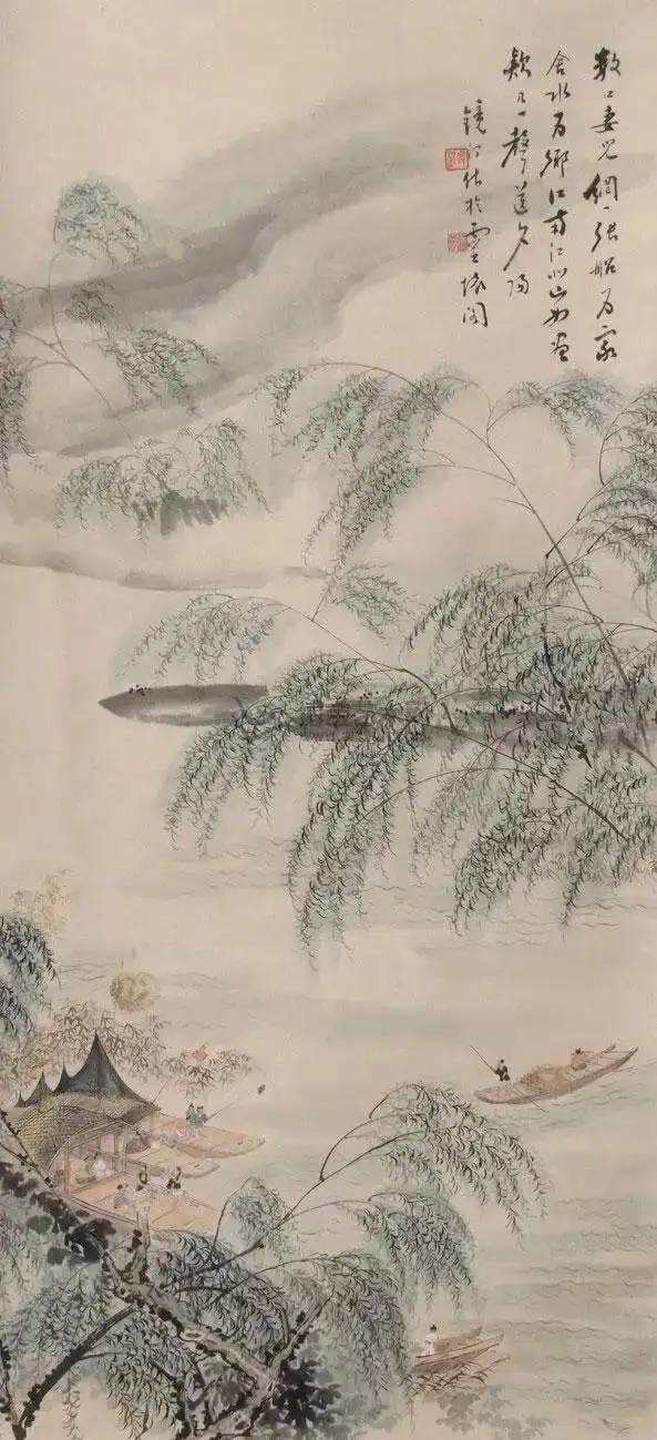 清新雅致,意境幽远的吴镜汀先生山水画作品 名人名家 第6张