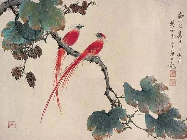 颜伯龙花鸟画艺术：工写交融下的自然之美与情感共鸣 名人名家 第48张