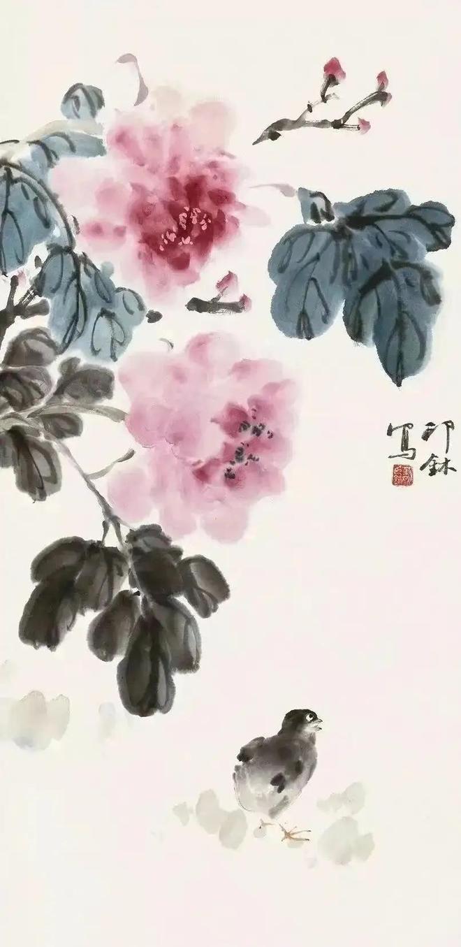 萧朗写意富贵牡丹，清新明快！ 名人名家 第55张