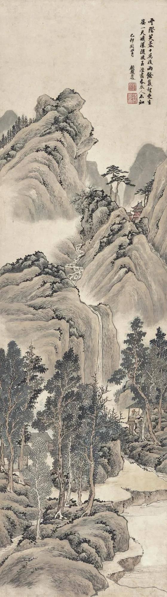 清代顾鹤庆山水画︱笔墨清逸，尽显文人情怀 名人名家 第34张