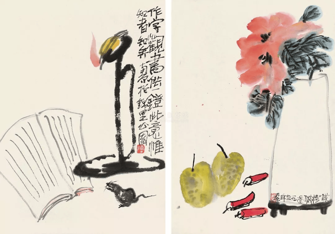 简洁孤独，陈子庄高清花鸟赏析 名人名家 第17张