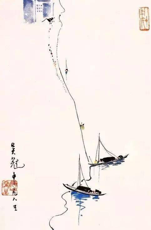 吴冠中笔下的小船，意境深远 名人名家 第12张