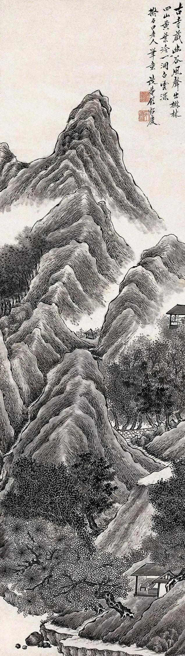 清代顾鹤庆山水画︱笔墨清逸，尽显文人情怀 名人名家 第29张
