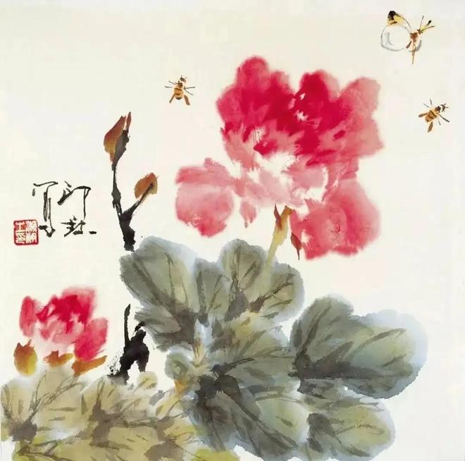 萧朗写意富贵牡丹，清新明快！ 名人名家 第1张