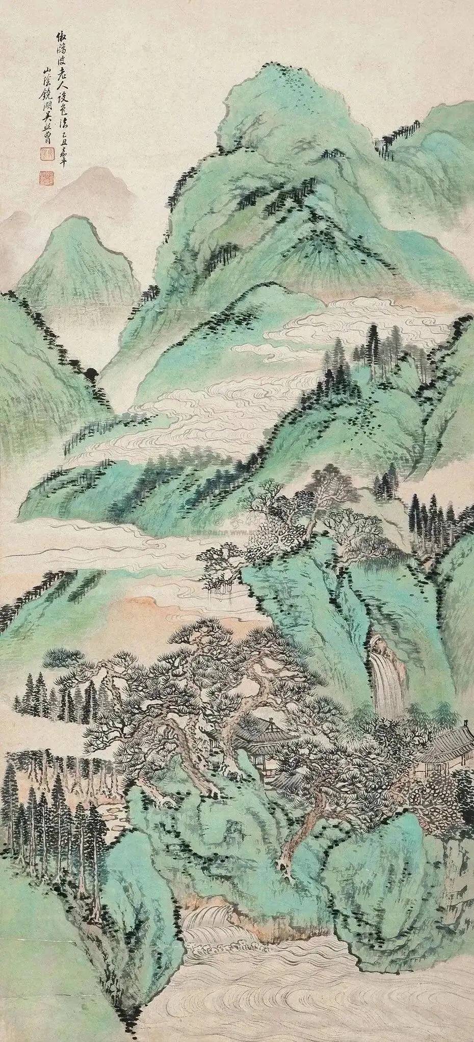 清新雅致,意境幽远的吴镜汀先生山水画作品 名人名家 第8张