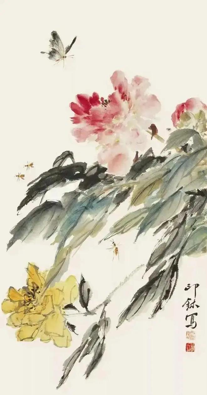 萧朗写意富贵牡丹，清新明快！ 名人名家 第49张