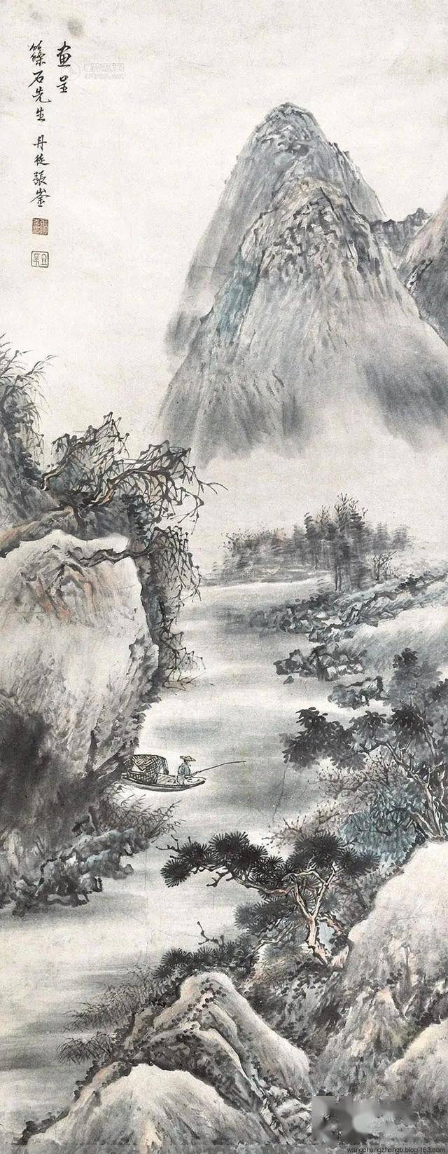 清代张崟山水画作品 名人名家 第8张