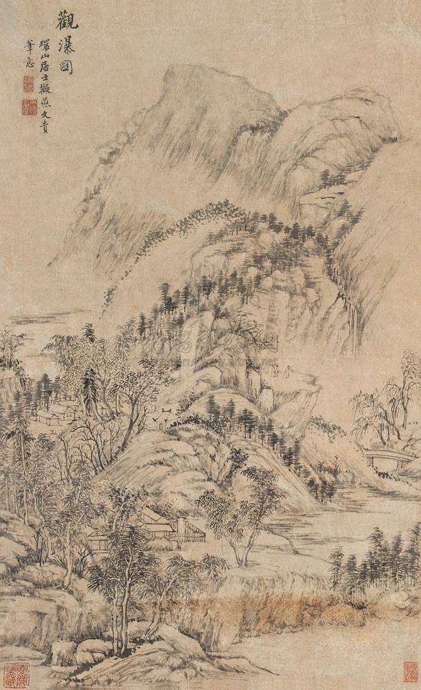 笔情茂密、气势跌宕︱清代方士庶山水画作品 名人名家 第9张