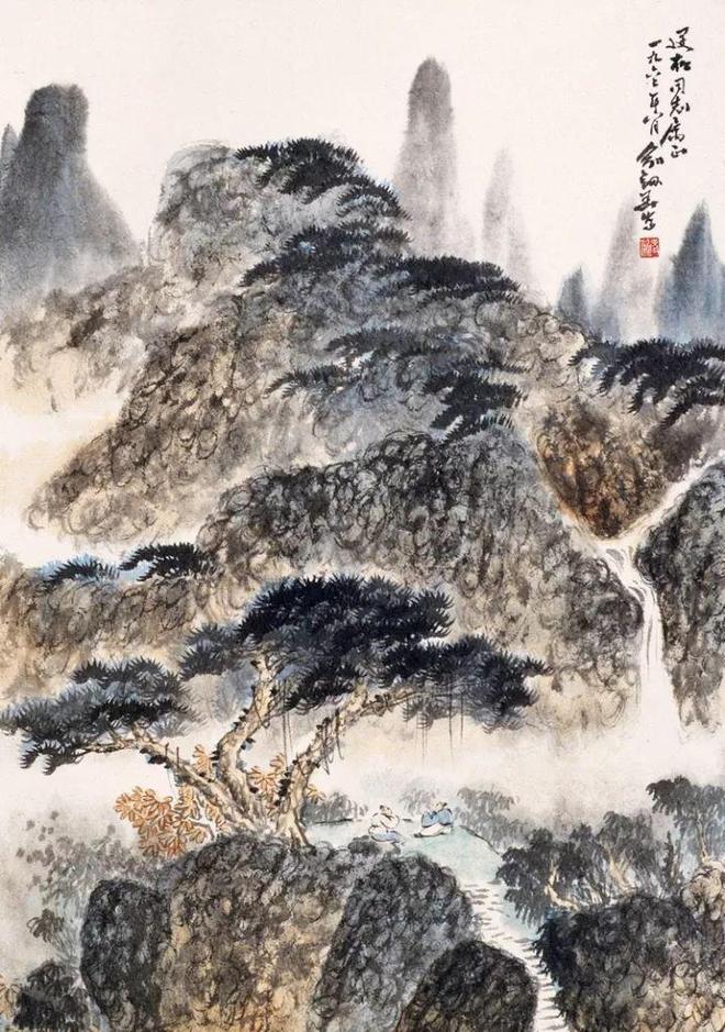 俞剑华山水画，笔墨苍劲，意境悠远 名人名家 第5张