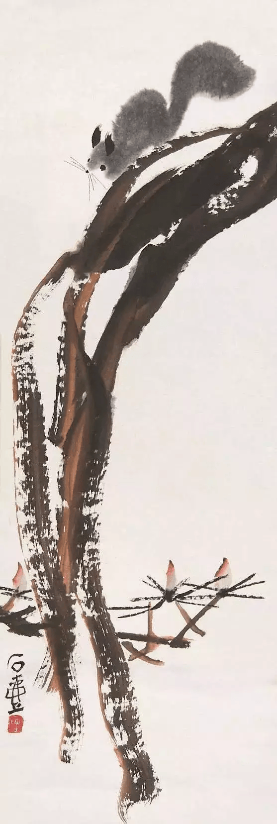 简洁孤独，陈子庄高清花鸟赏析 名人名家 第1张