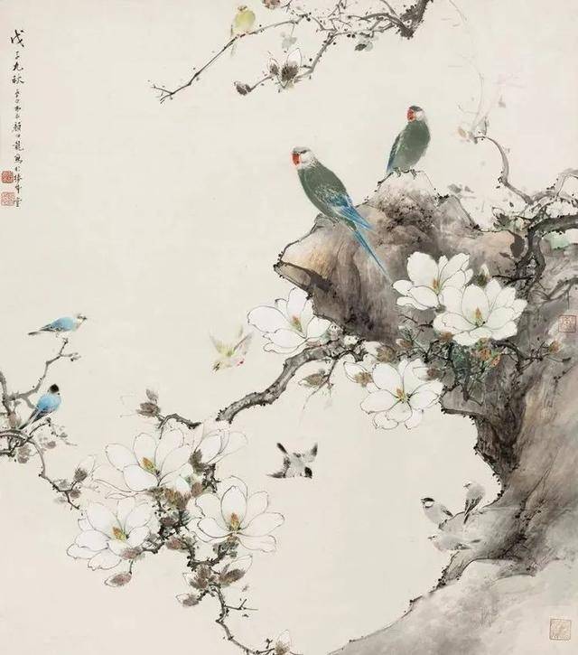 颜伯龙花鸟画艺术：工写交融下的自然之美与情感共鸣 名人名家 第73张