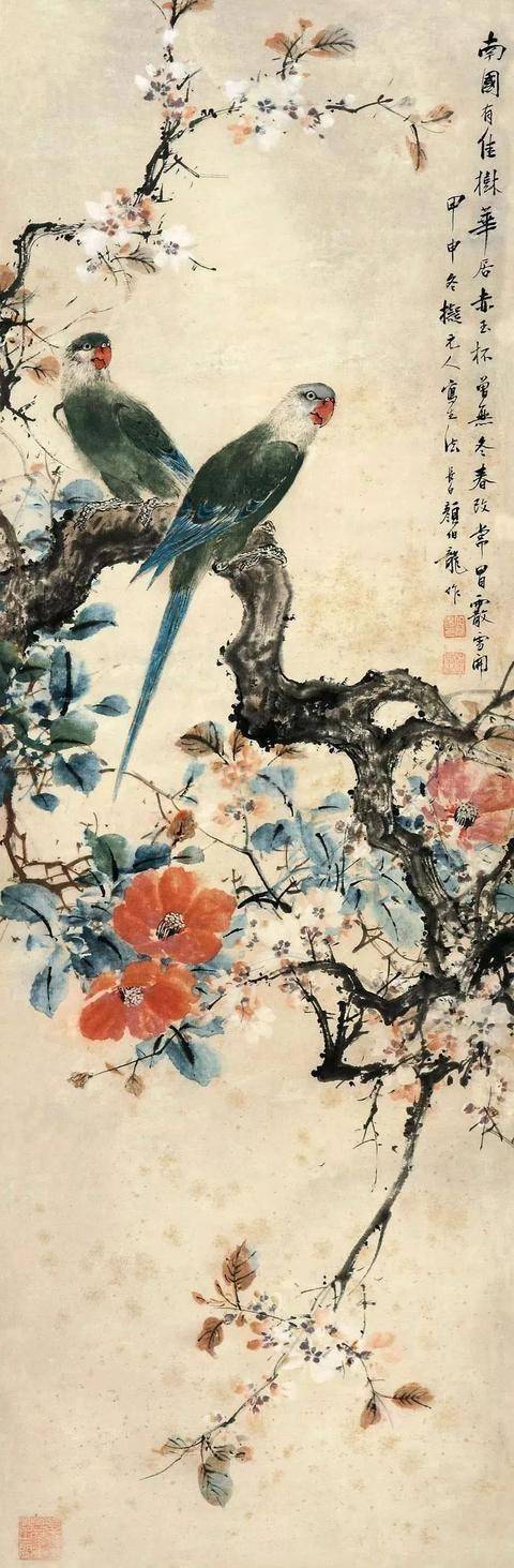 颜伯龙花鸟画艺术：工写交融下的自然之美与情感共鸣 名人名家 第10张