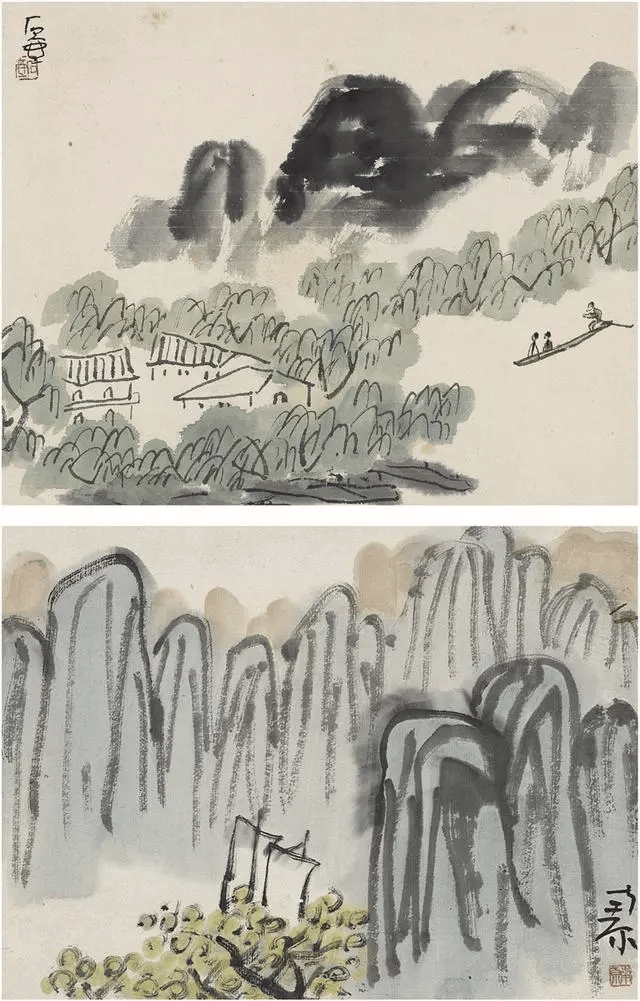 简洁孤独，陈子庄高清花鸟赏析 名人名家 第25张