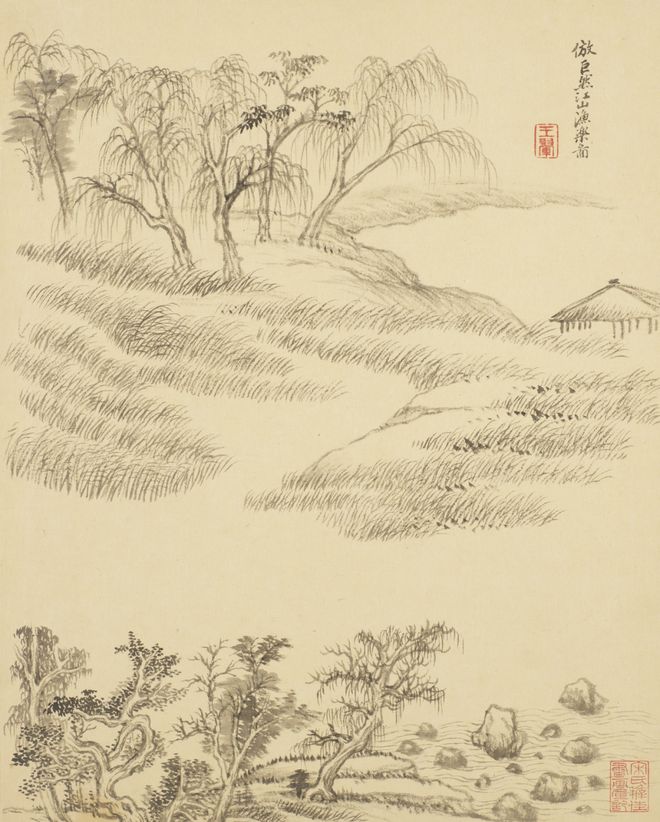 王翚晚年仿古山水册，笔底时有新意 名人名家 第4张