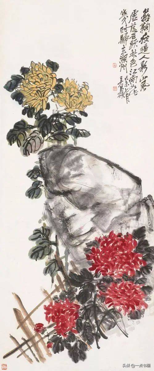 吴昌硕画菊花，大朴大雅 名人名家 第22张