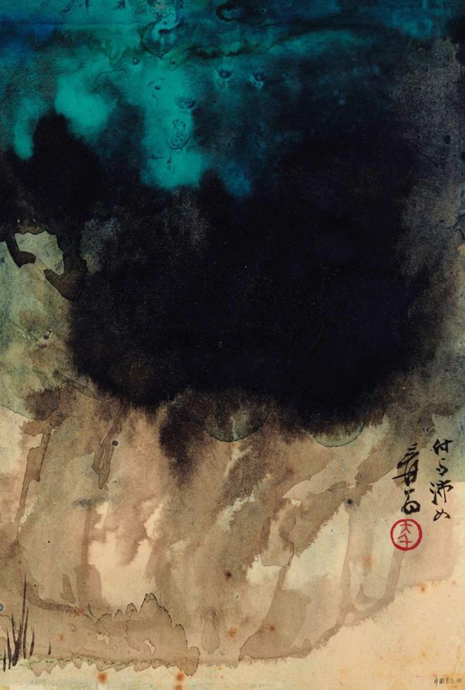 张大千《春江钓艇》 历代国画 第4张