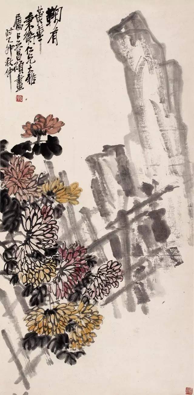 吴昌硕笔下的菊花 名人名家 第16张