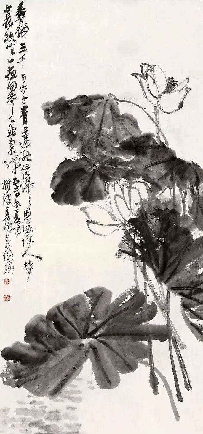 吴昌硕的画荷笔墨搭配，相得益彰 名人名家 第21张